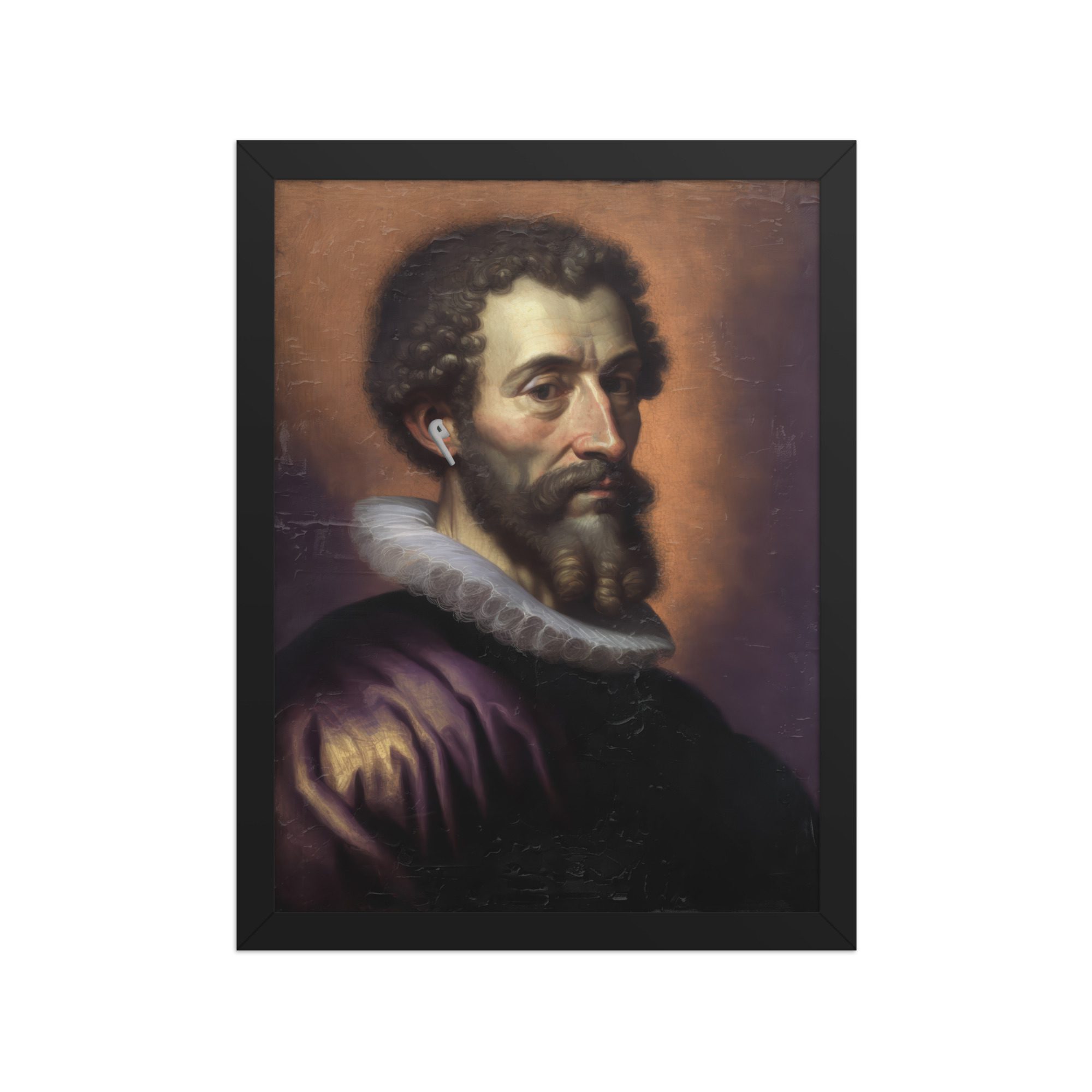 Earpod Man Framed Art Print - Image 3