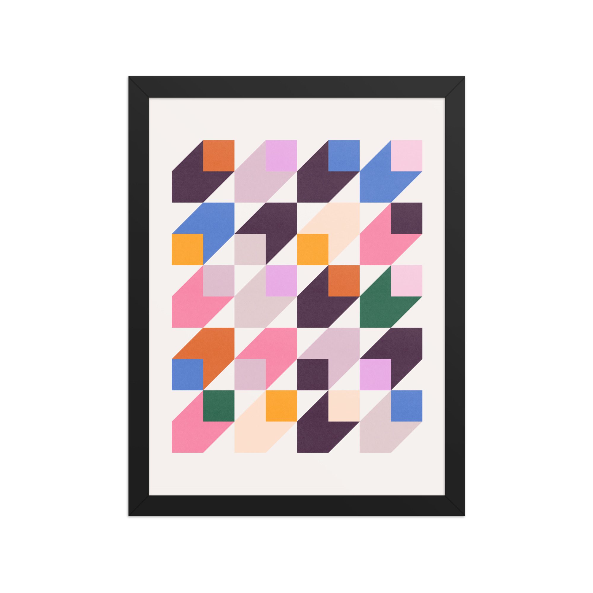 Isometric Cubes Multi Framed Art Print - Image 3