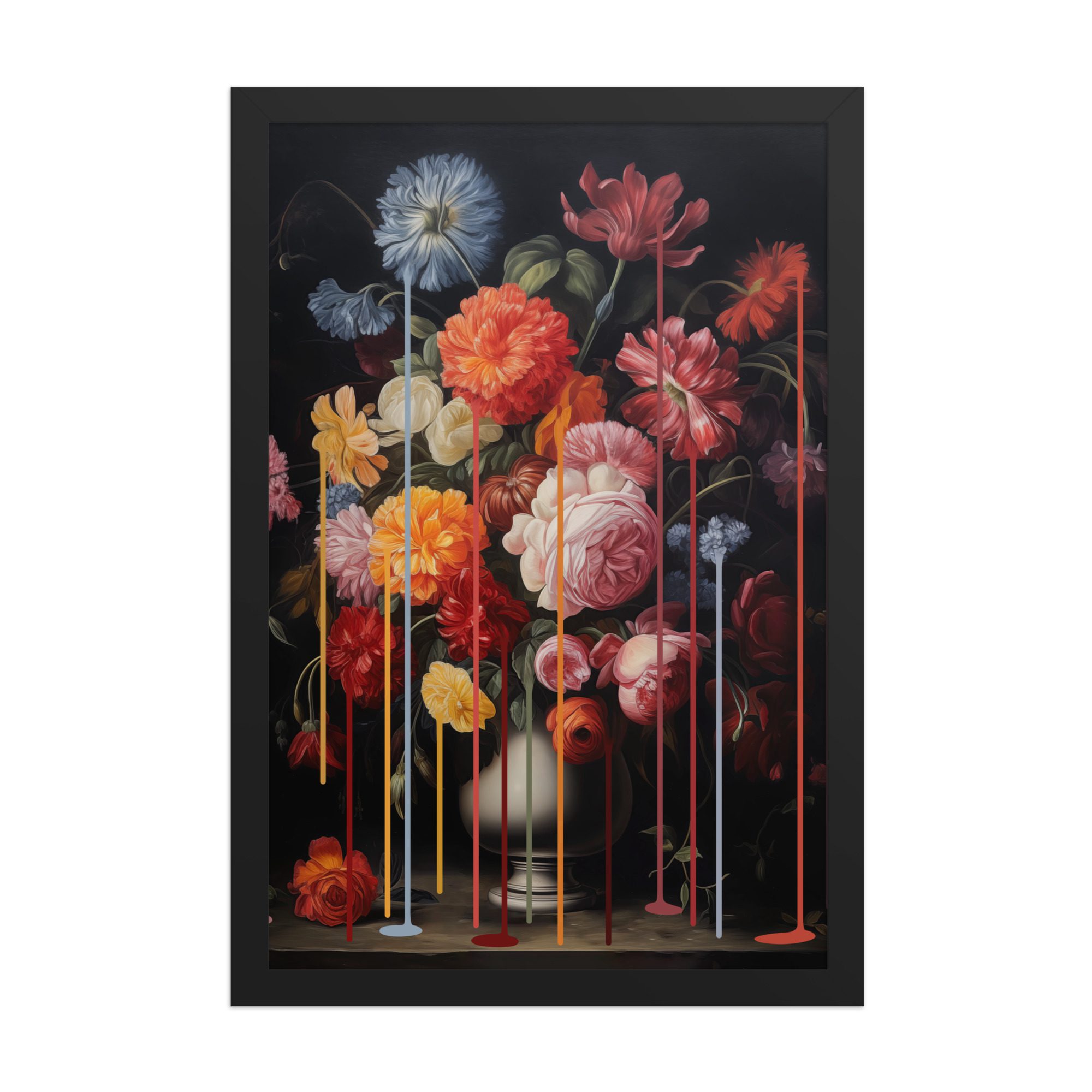 Floral Drip Framed Art Print - Image 4
