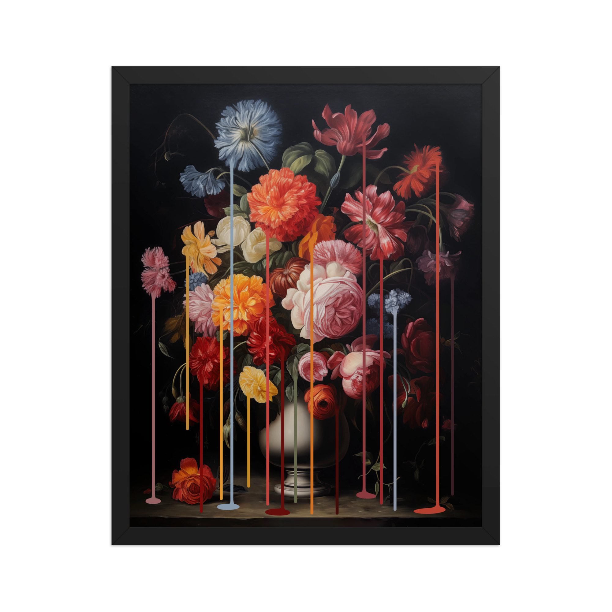 Floral Drip Framed Art Print - Image 5