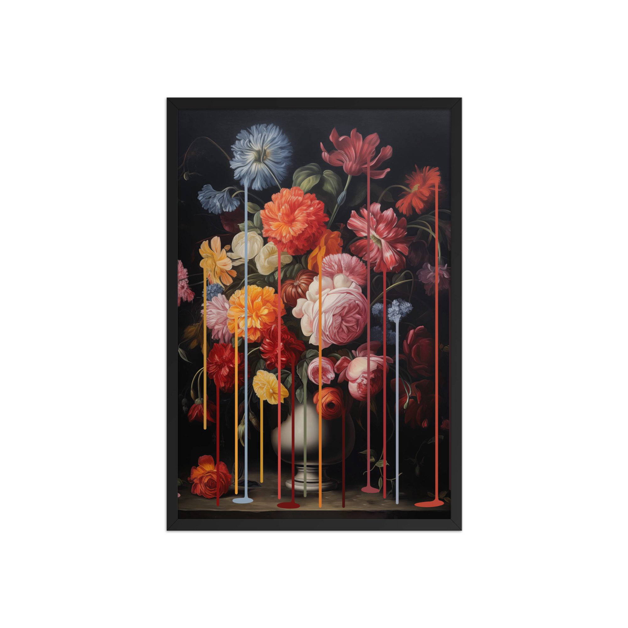 Floral Drip Framed Art Print - Image 7