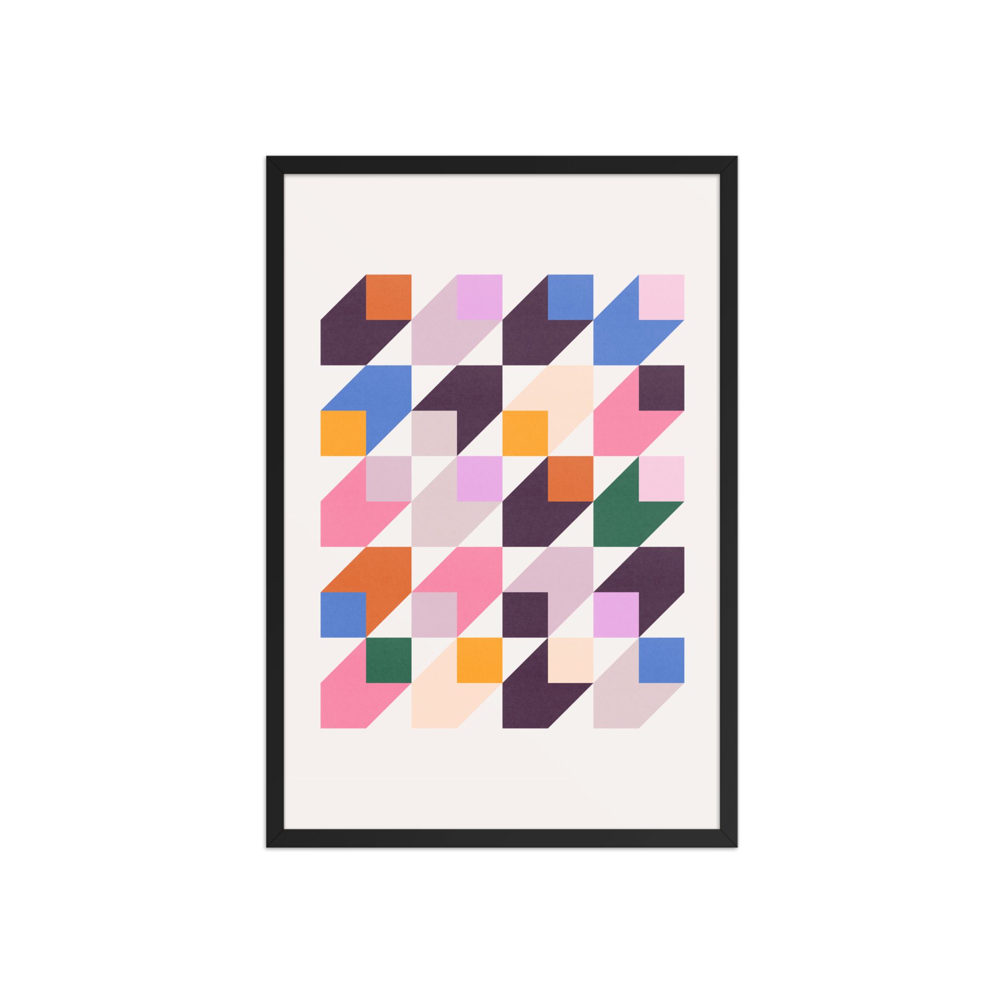 Isometric Cubes Multi Framed Art Print - Image 7