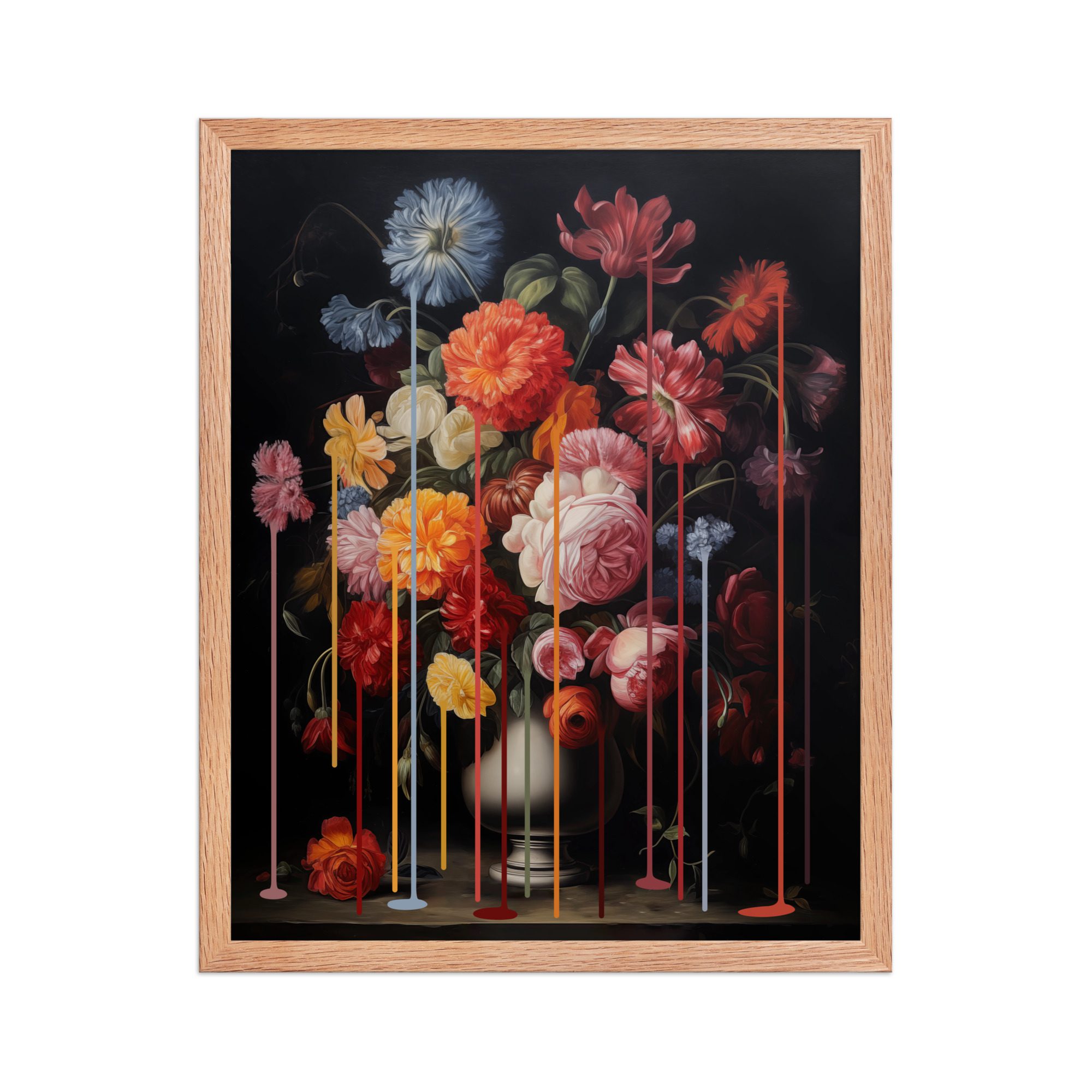 Floral Drip Framed Art Print - Image 13