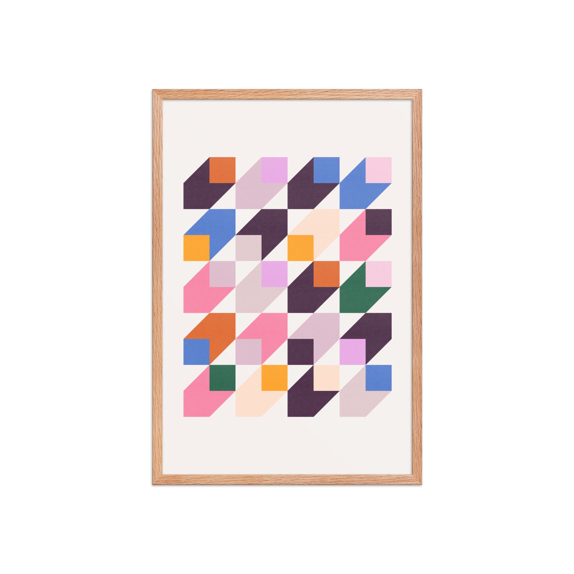 Isometric Cubes Multi Framed Art Print - Image 15