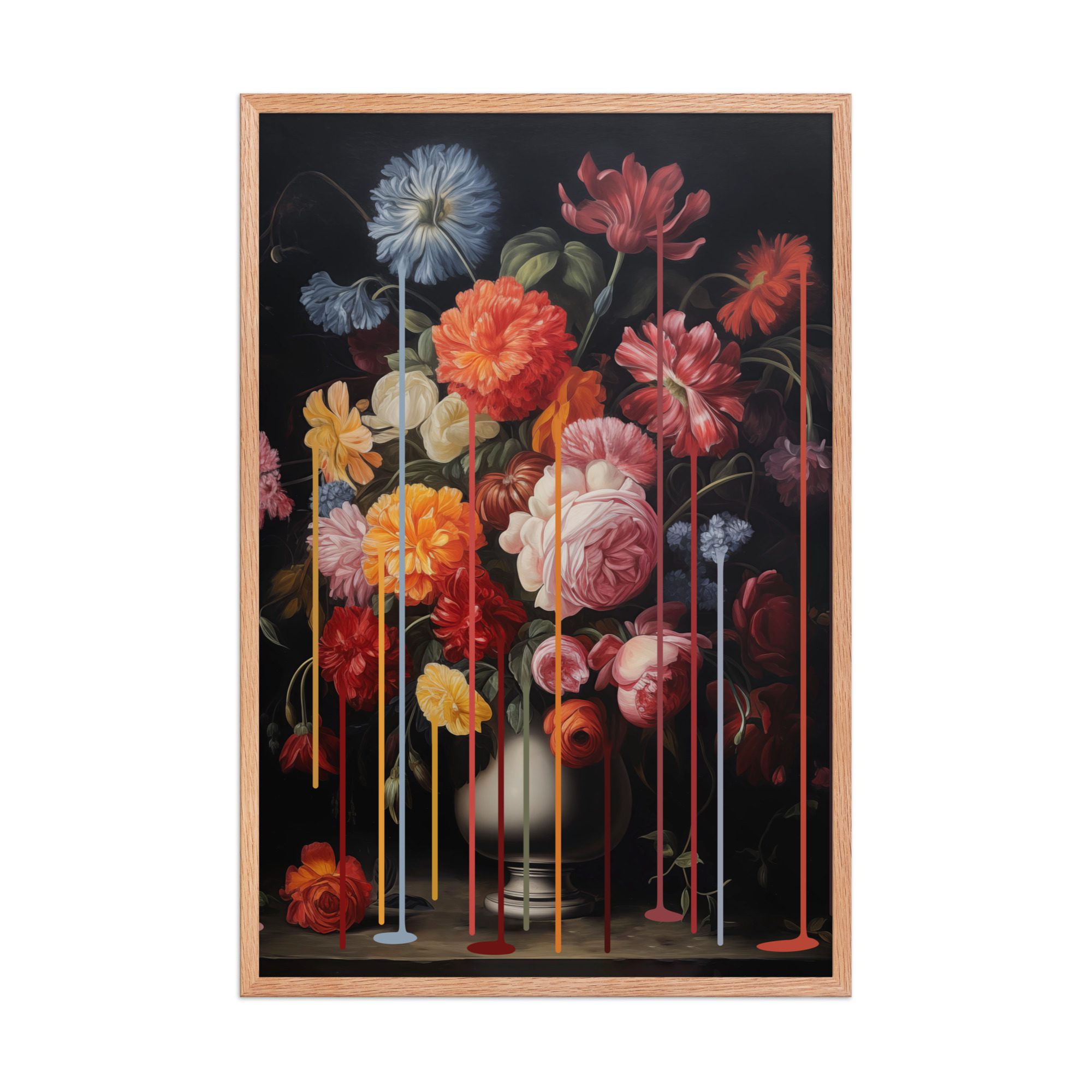 Floral Drip Framed Art Print - Image 16
