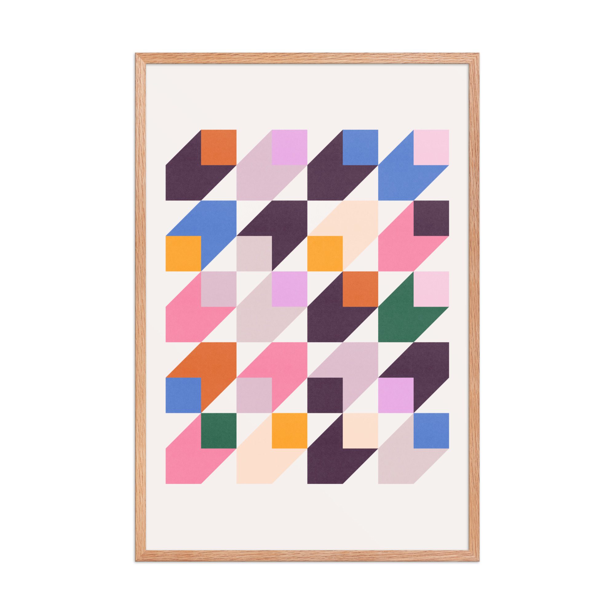 Isometric Cubes Multi Framed Art Print - Image 16