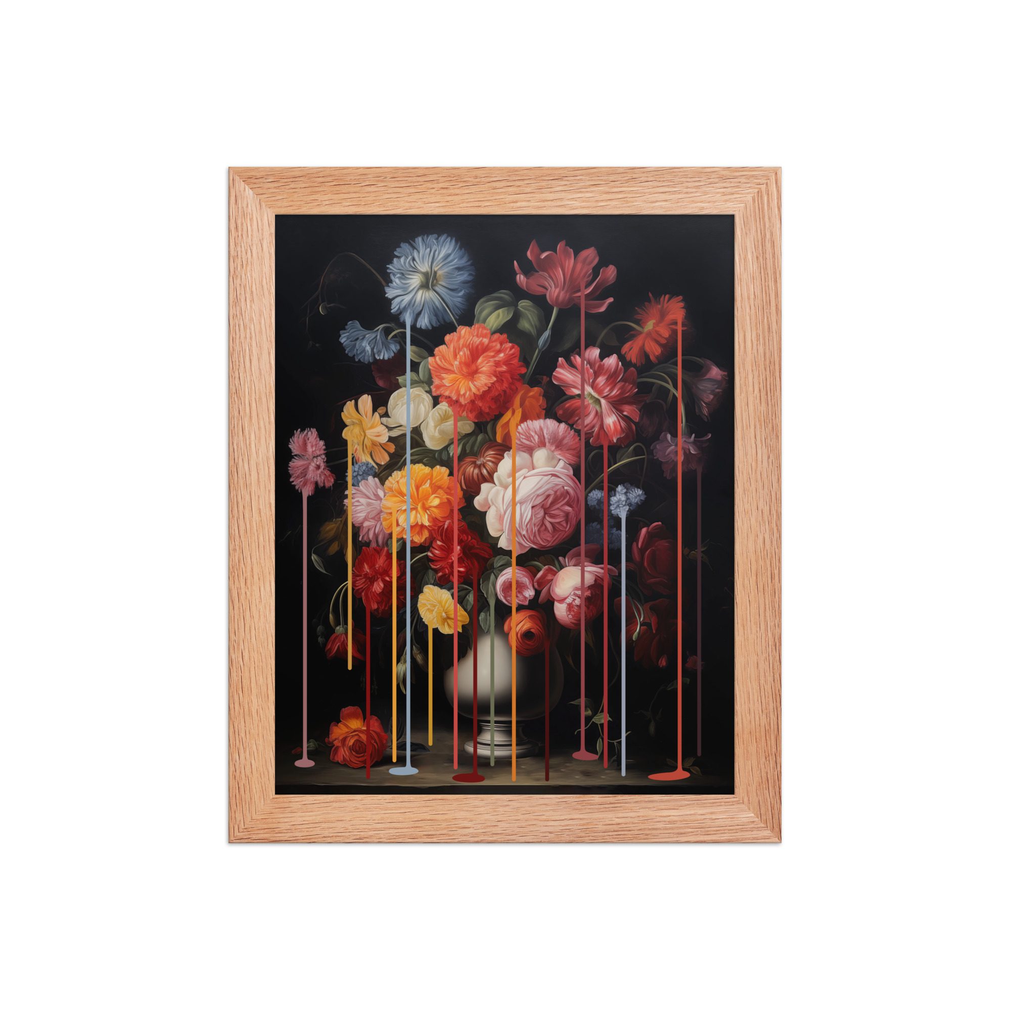 Floral Drip Framed Art Print - Image 9
