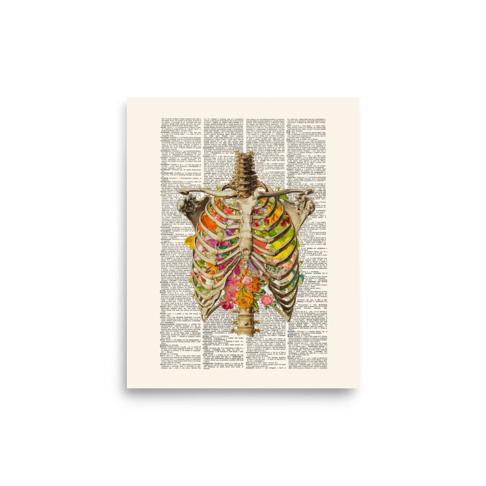 Floral Ribs Art Print