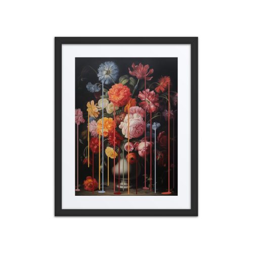 Floral Drip Framed Art Print