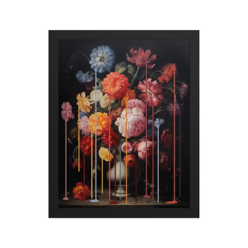 Floral Drip Framed Art Print