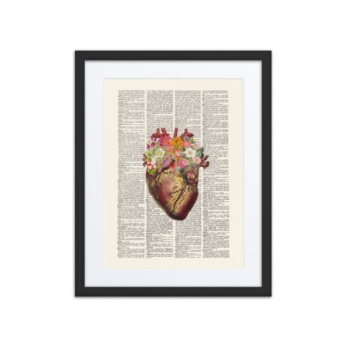 Floral Heart Framed Art Print
