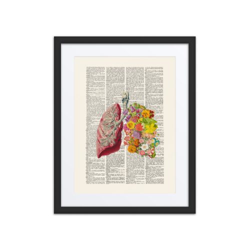 Floral Lungs Framed Art Print