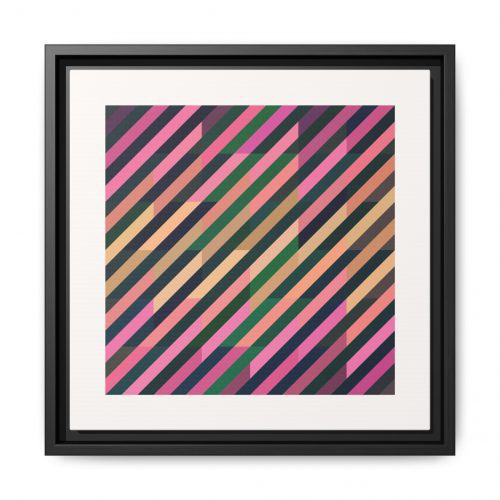 Geo Lines Matte Canvas, Framed