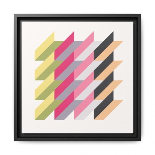 Geo Rectangles Matte Canvas, Framed