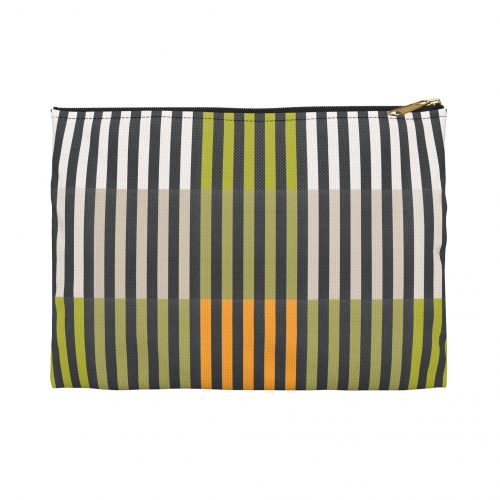 Green Geo Lines Accessory Pouch