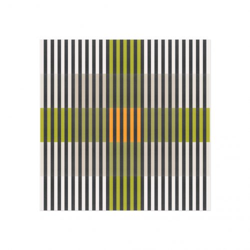 Green Geo Lines Art Print