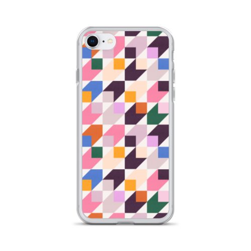 Isometric Cubes Colour Clear Case for iPhone