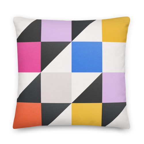 Isometric Cubes Colours Premium Cushion
