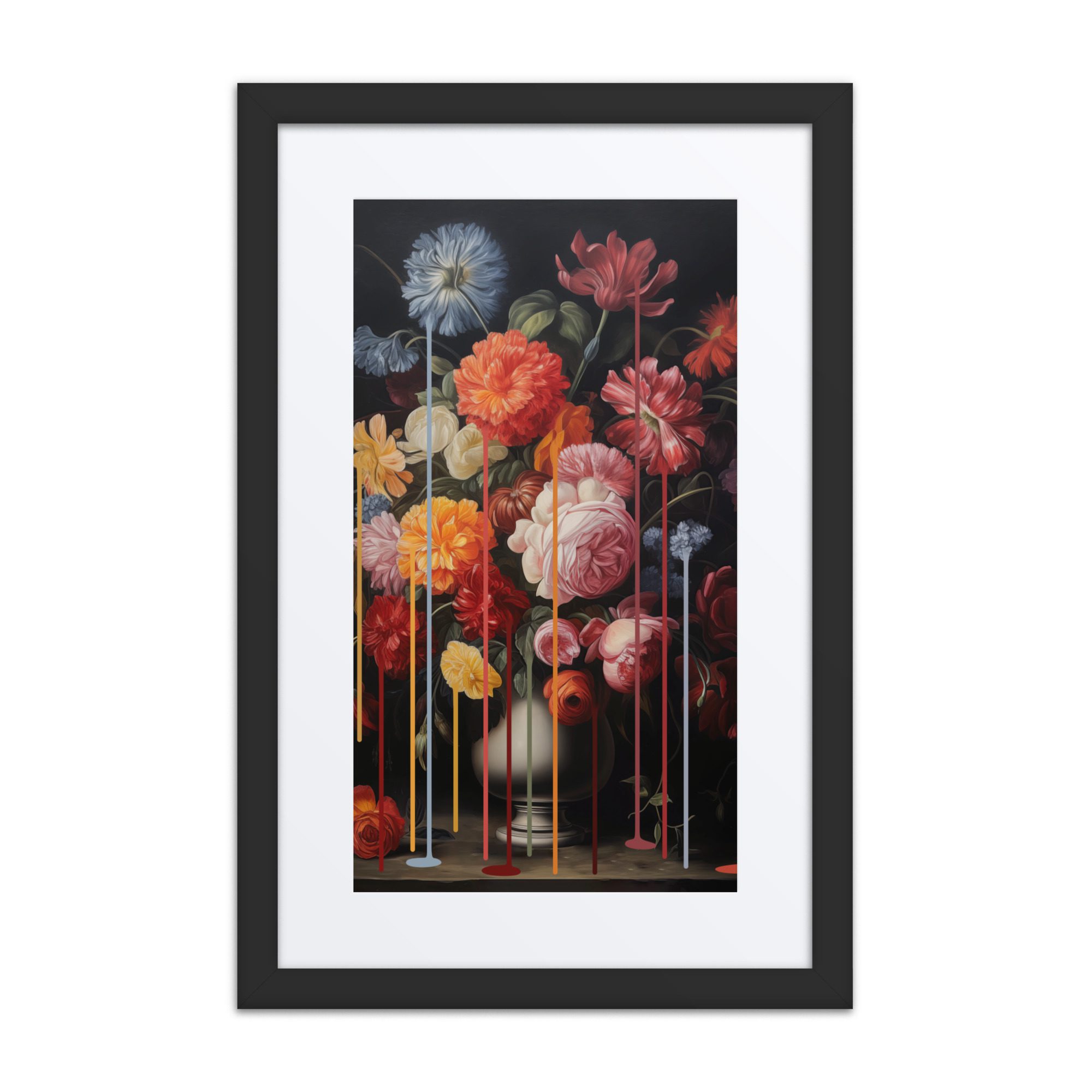 Floral Drip Framed Art Print - Image 3