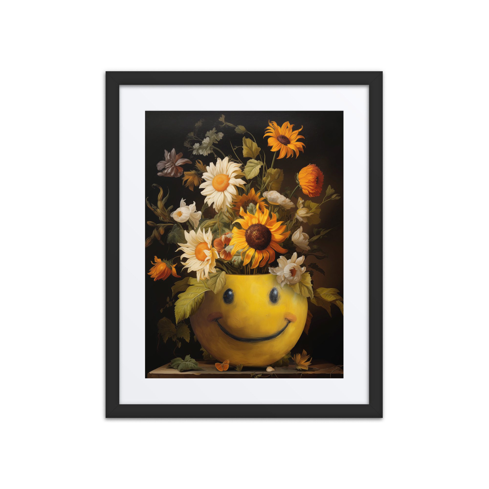Smiley Vase Framed Art Print