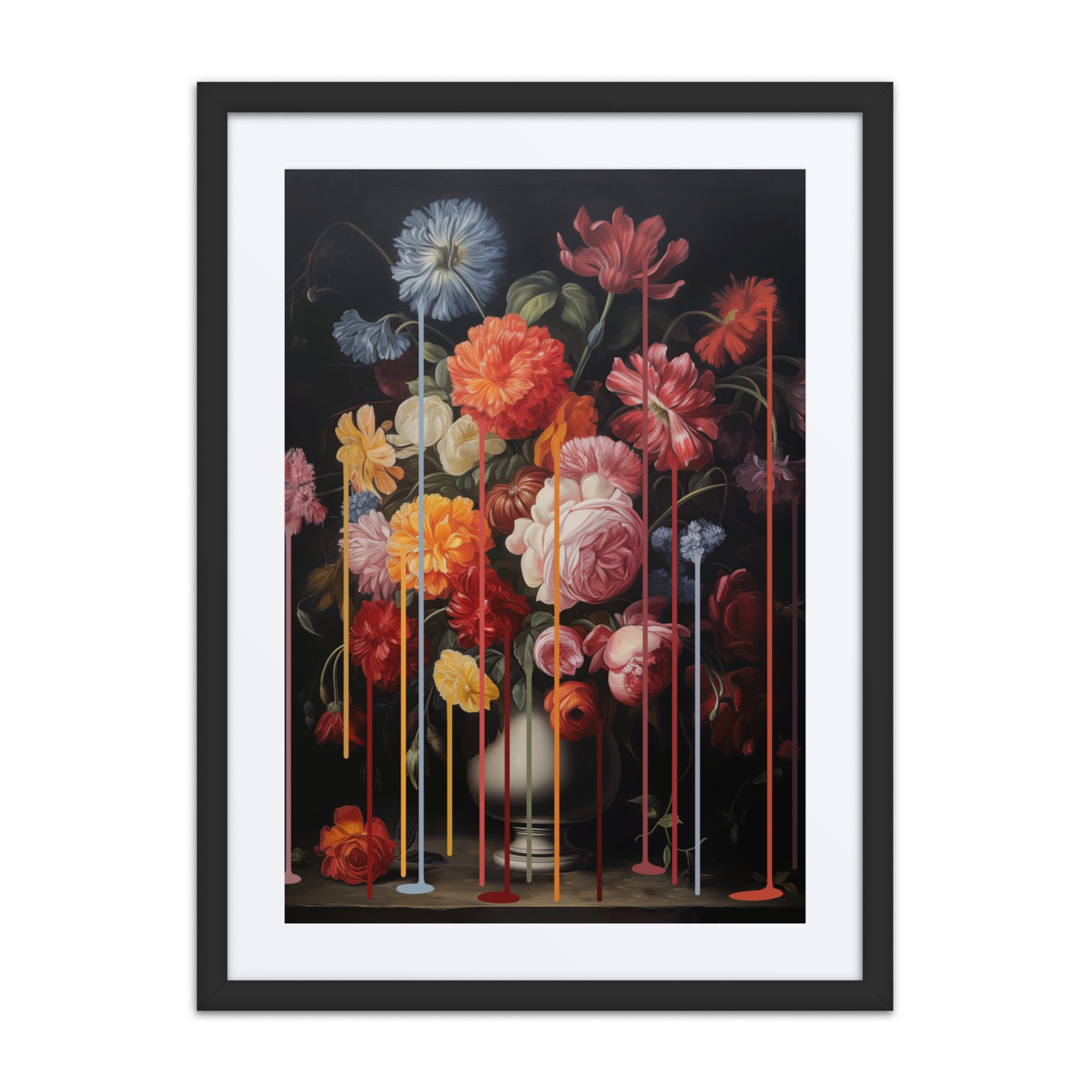 Floral Drip Framed Art Print - Image 4
