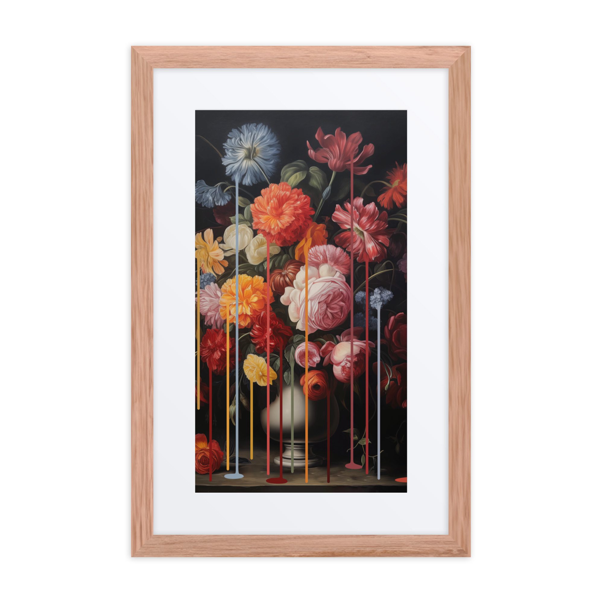 Floral Drip Framed Art Print - Image 6