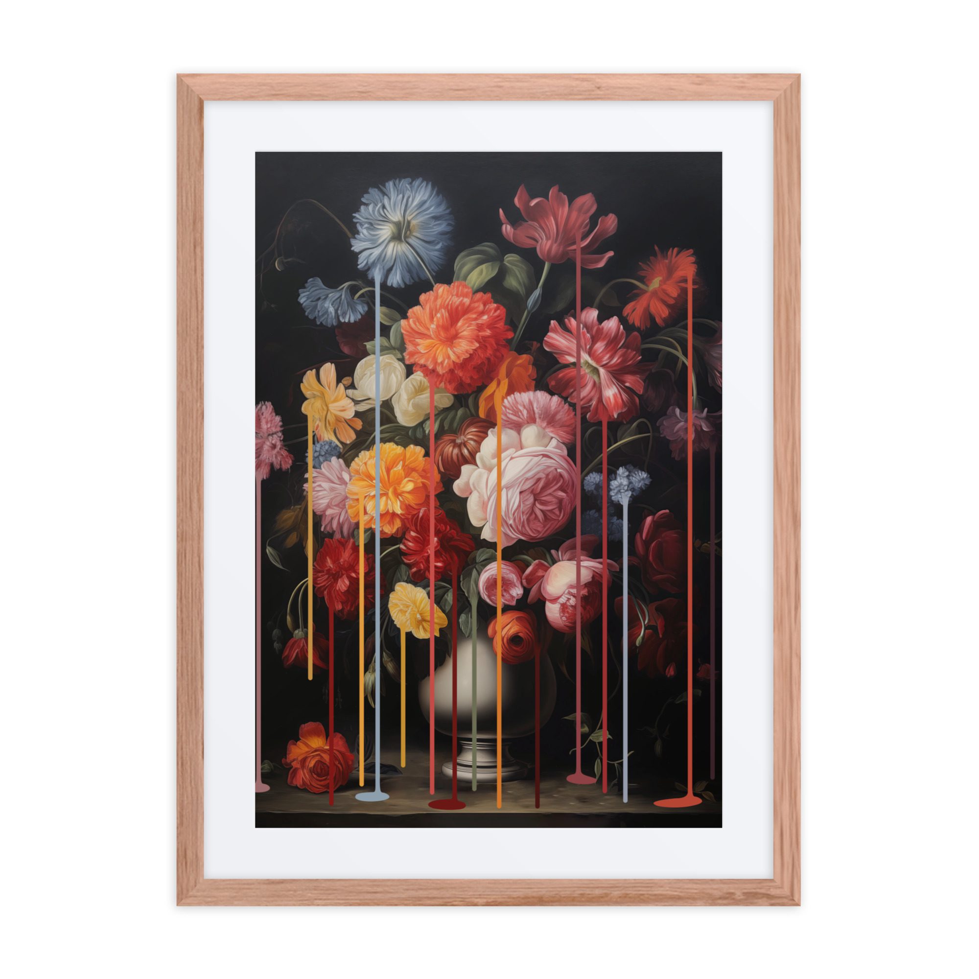Floral Drip Framed Art Print - Image 8