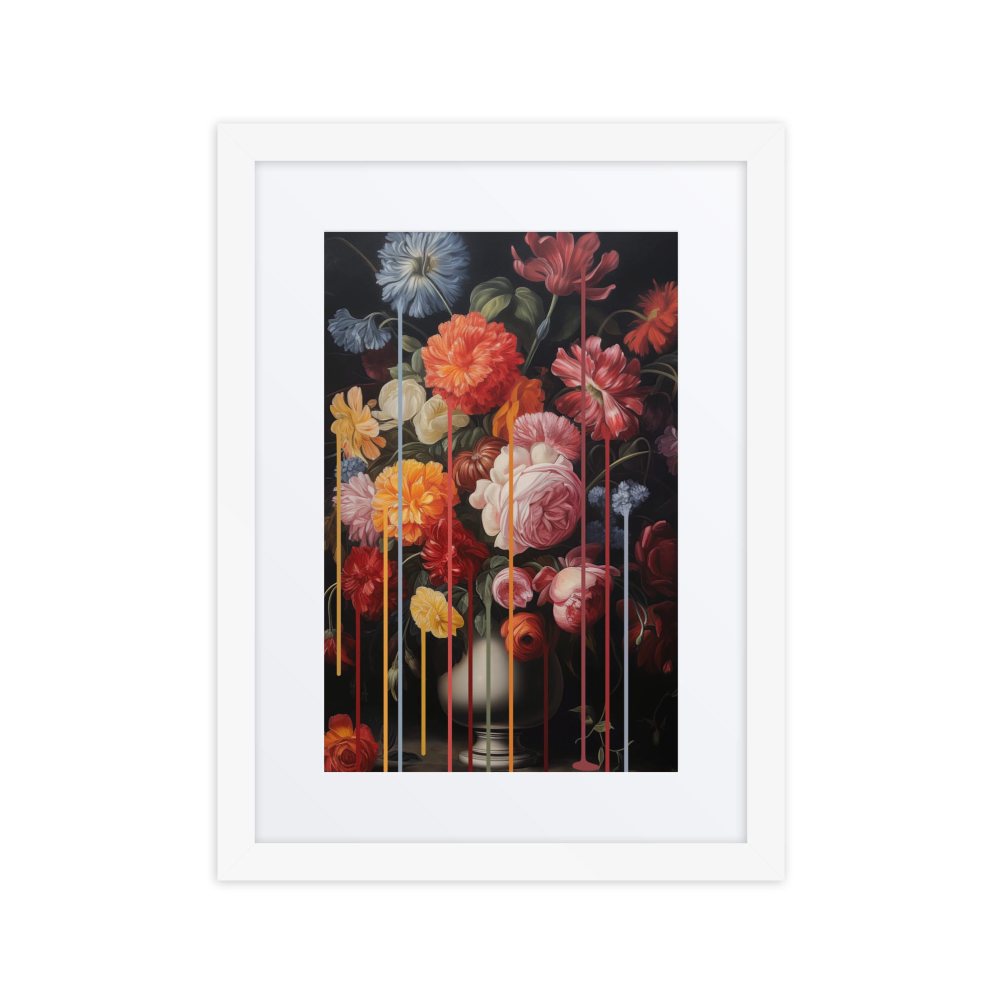 Floral Drip Framed Art Print - Image 9