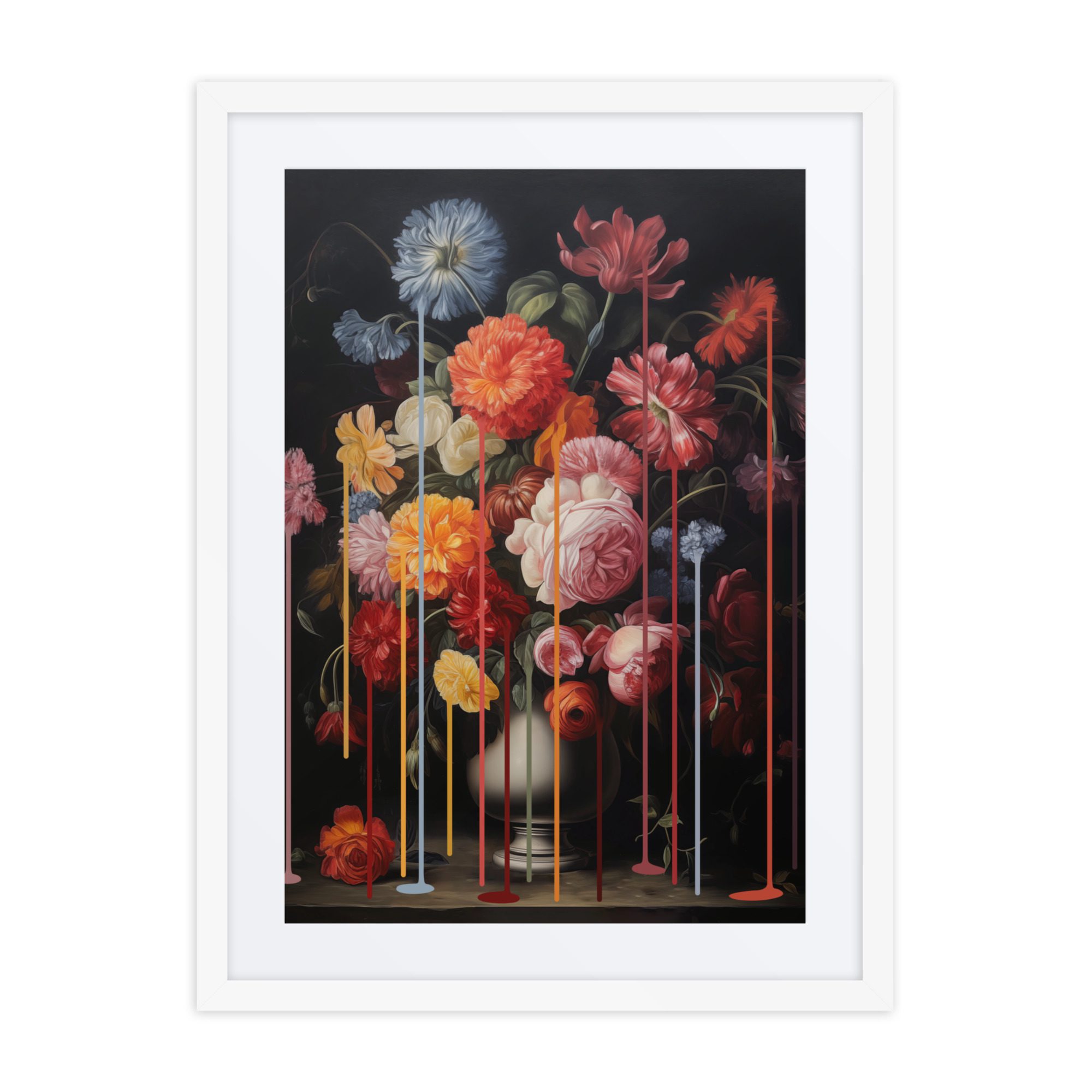 Floral Drip Framed Art Print - Image 12