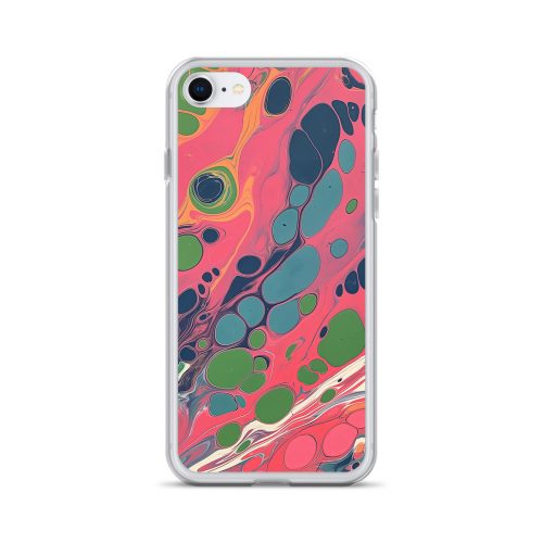 Pink Marble Clear Case for iPhone