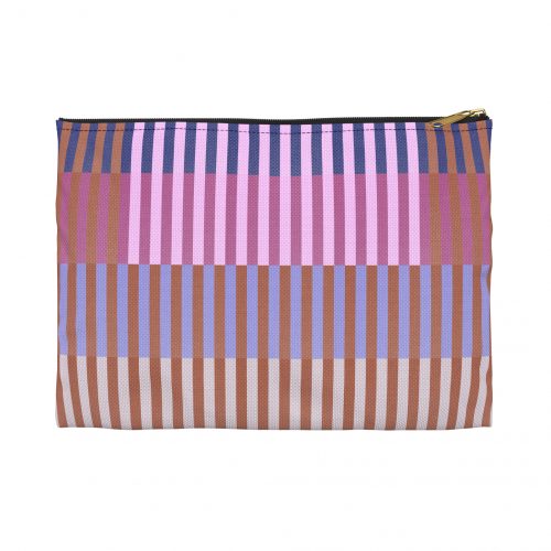 Purple Geo Lines Accessory Pouch