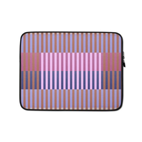 Purple Geo Lines Laptop Sleeve