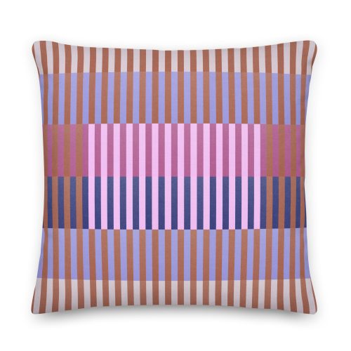 Purple Geo Lines Premium Cushion