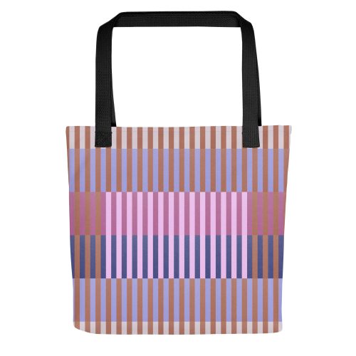 Purple Geo Lines Tote Bag