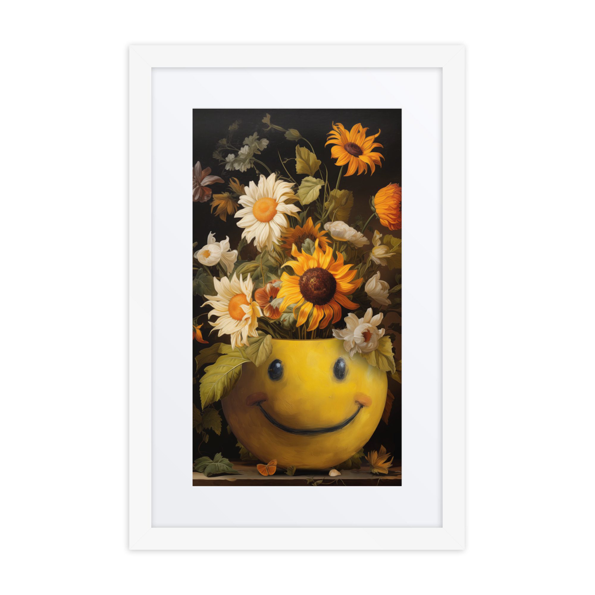 Smiley Vase Framed Art Print