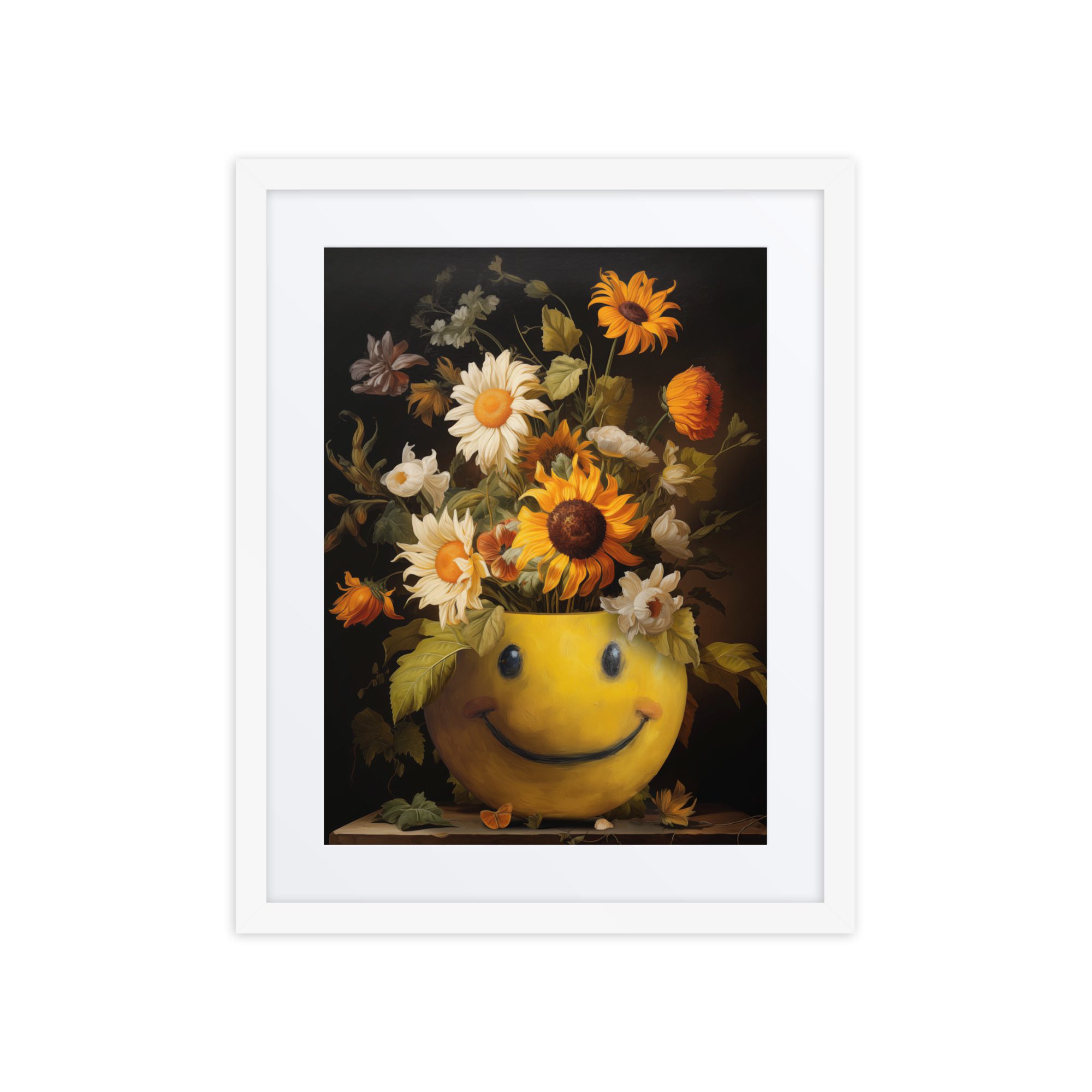 Smiley Vase Framed Art Print