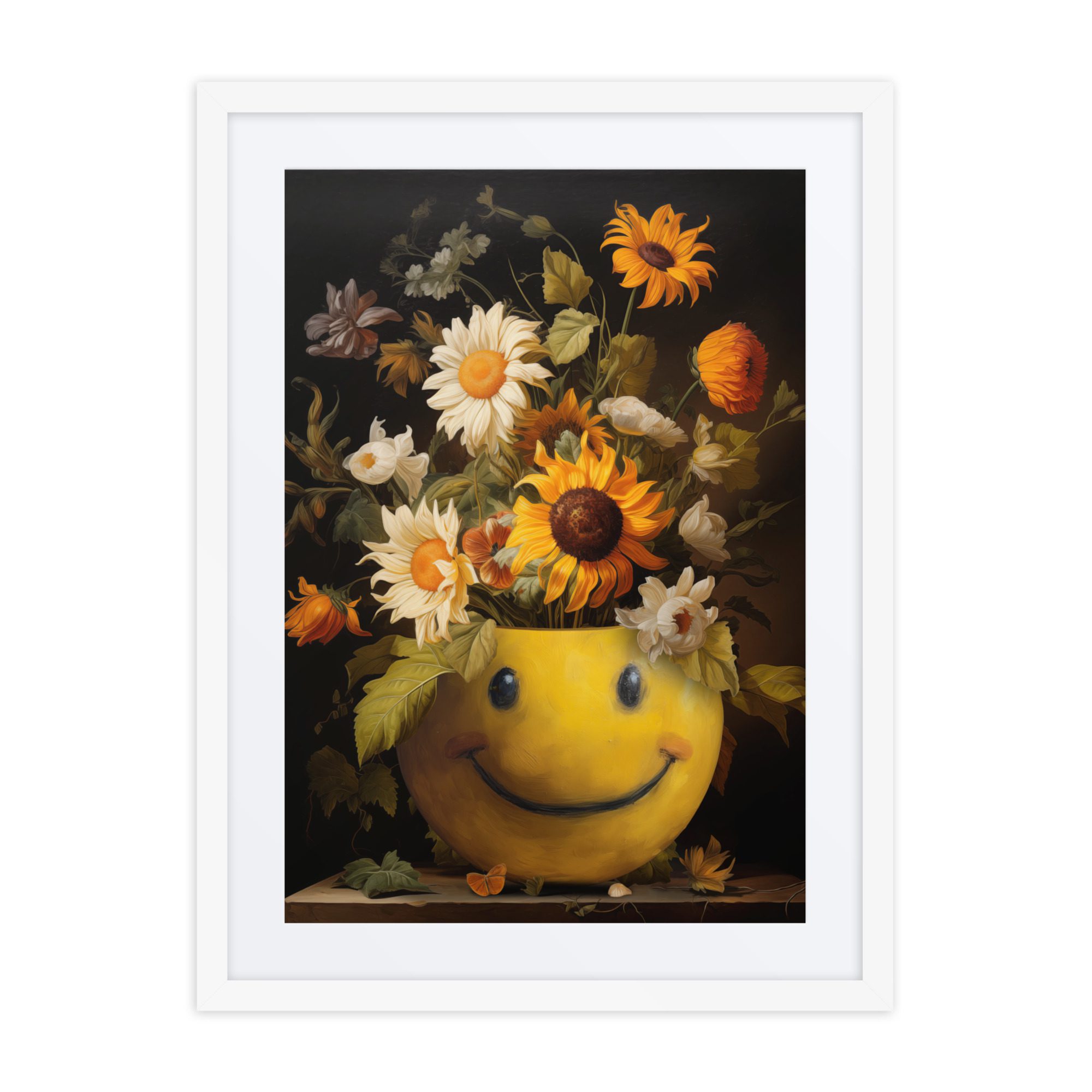 Smiley Vase Framed Art Print