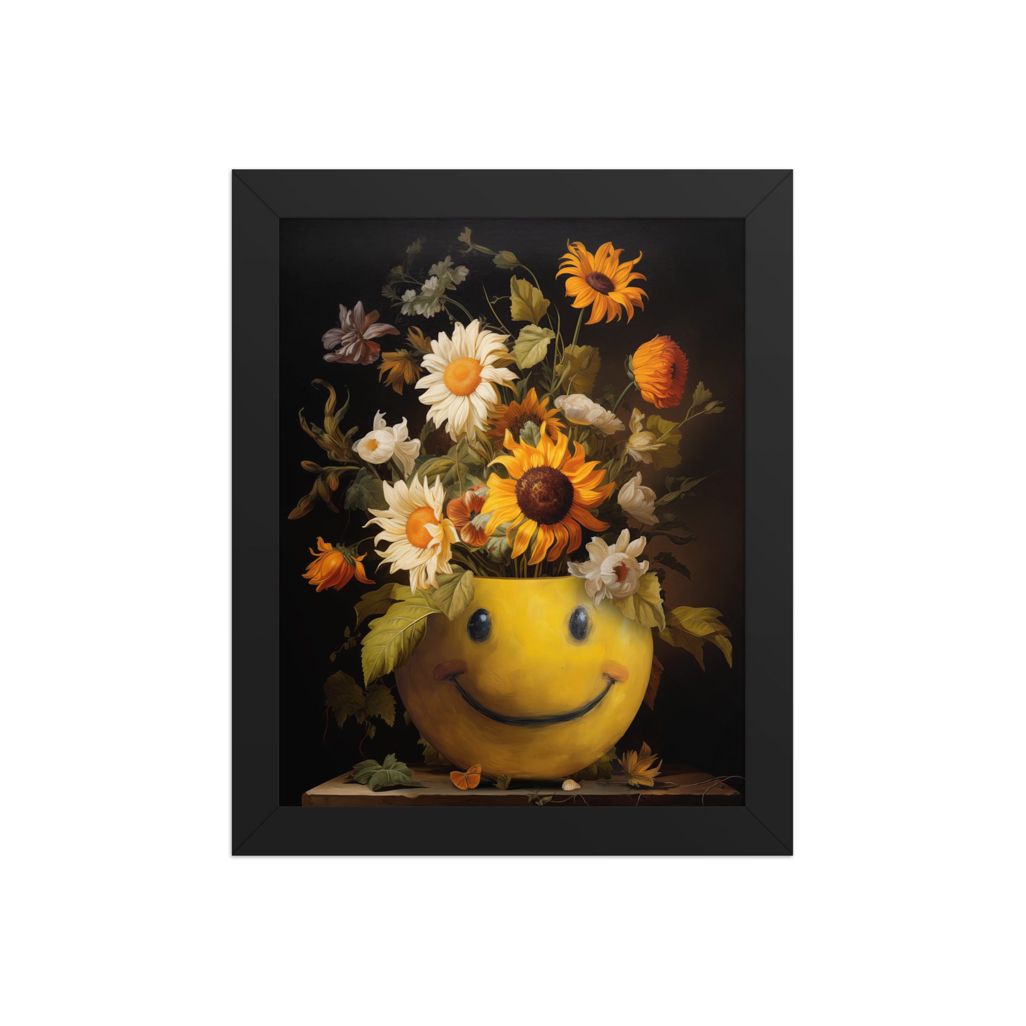 Smiley Vase Framed Art Print