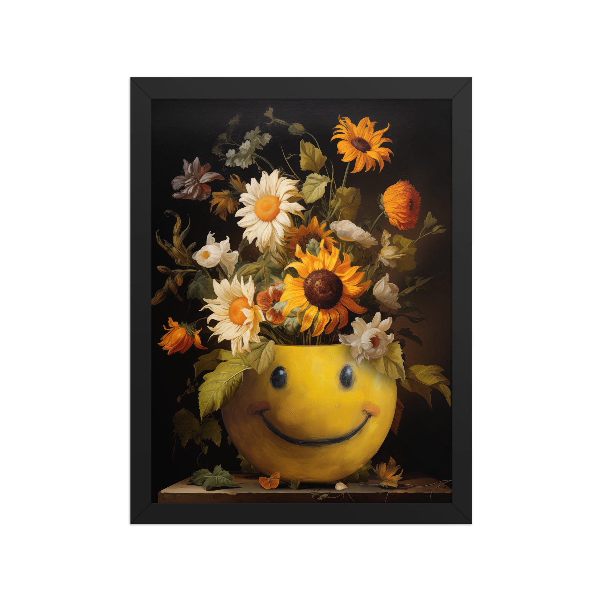 Smiley Vase Framed Art Print