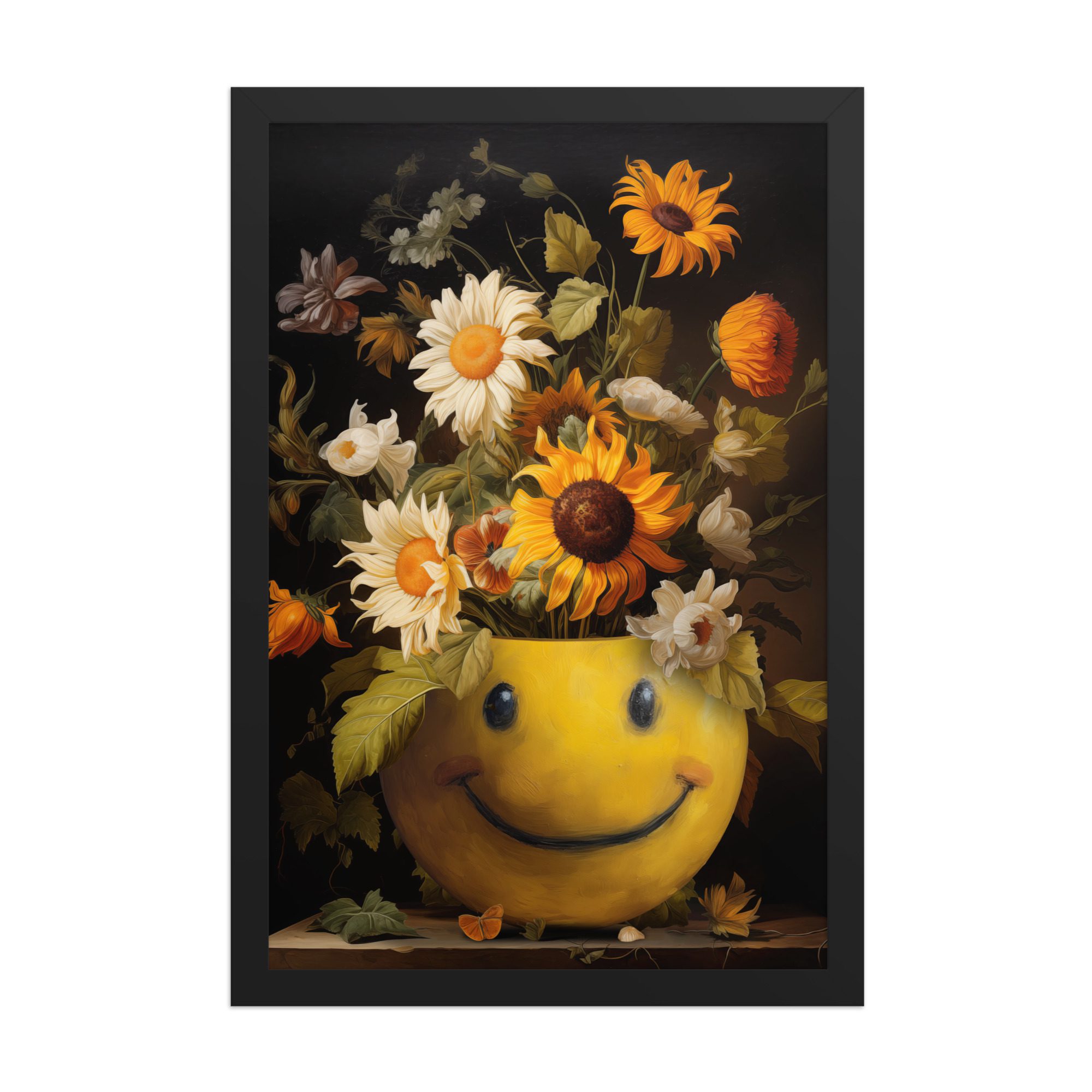 Smiley Vase Framed Art Print