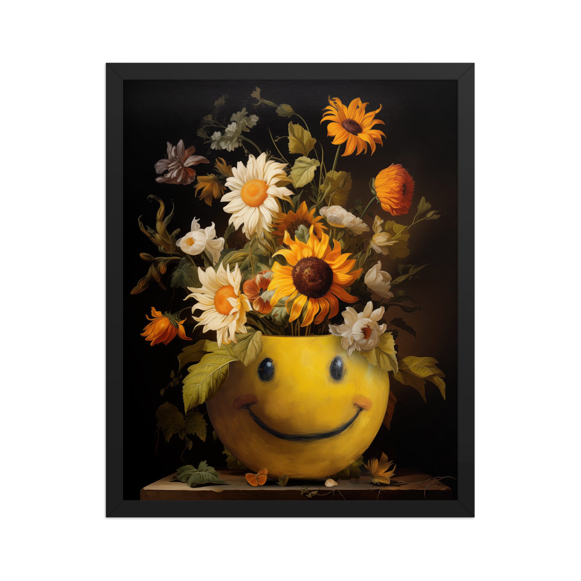 Smiley Vase Framed Art Print
