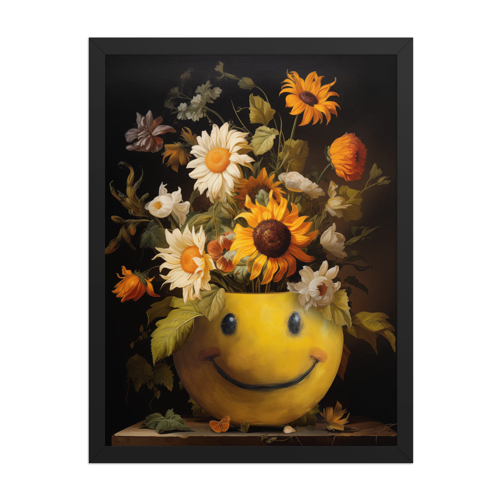 Smiley Vase Framed Art Print