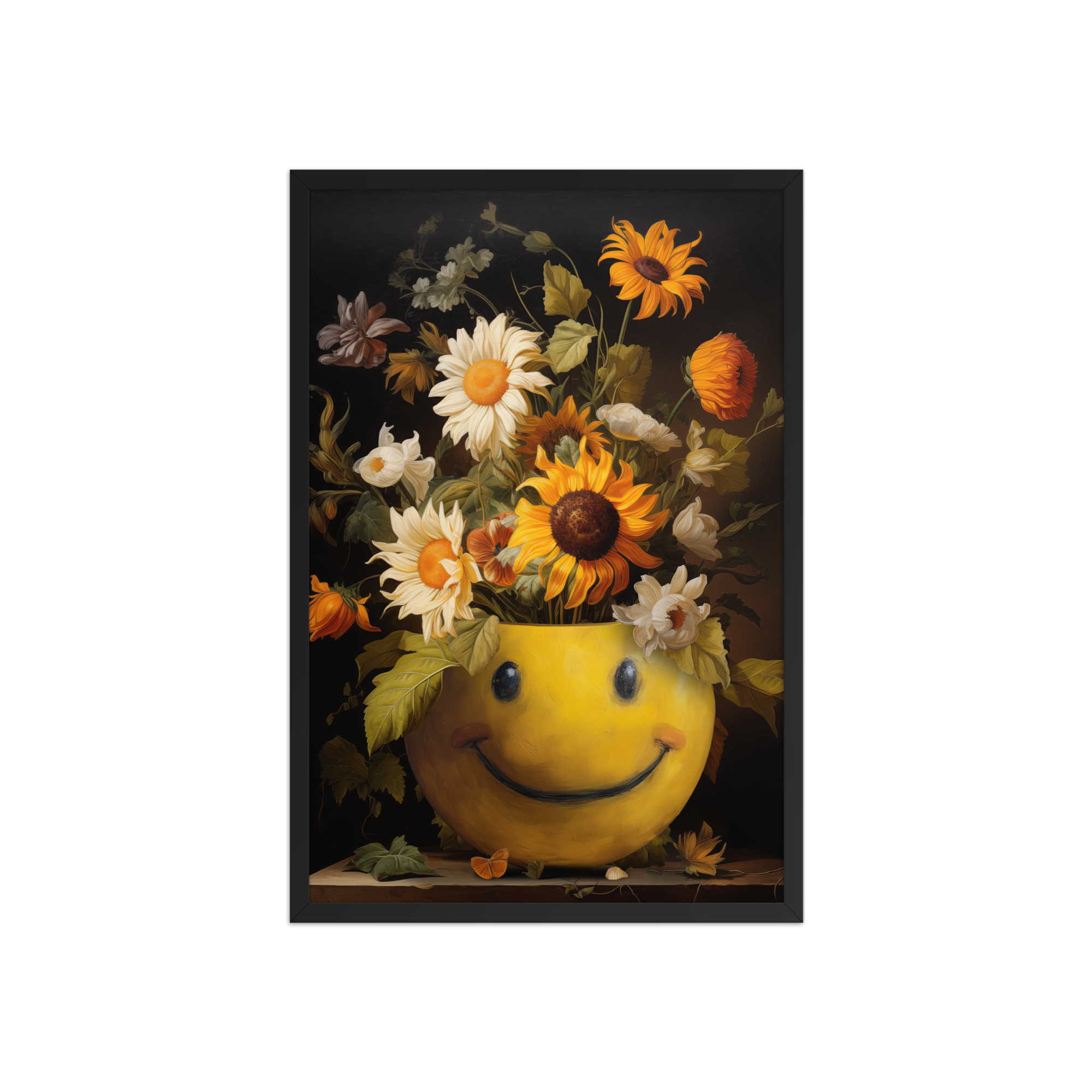 Smiley Vase Framed Art Print