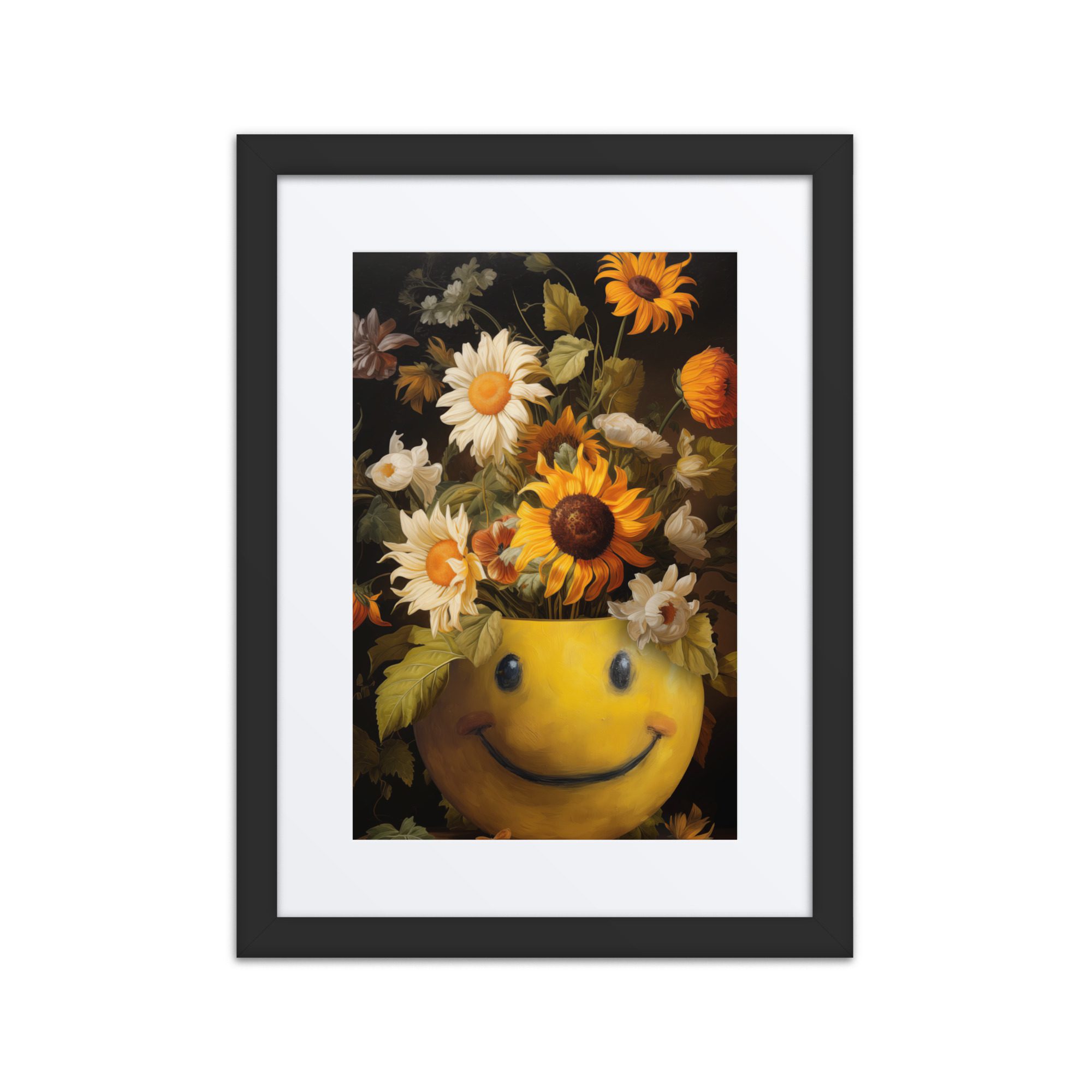 Smiley Vase Framed Art Print