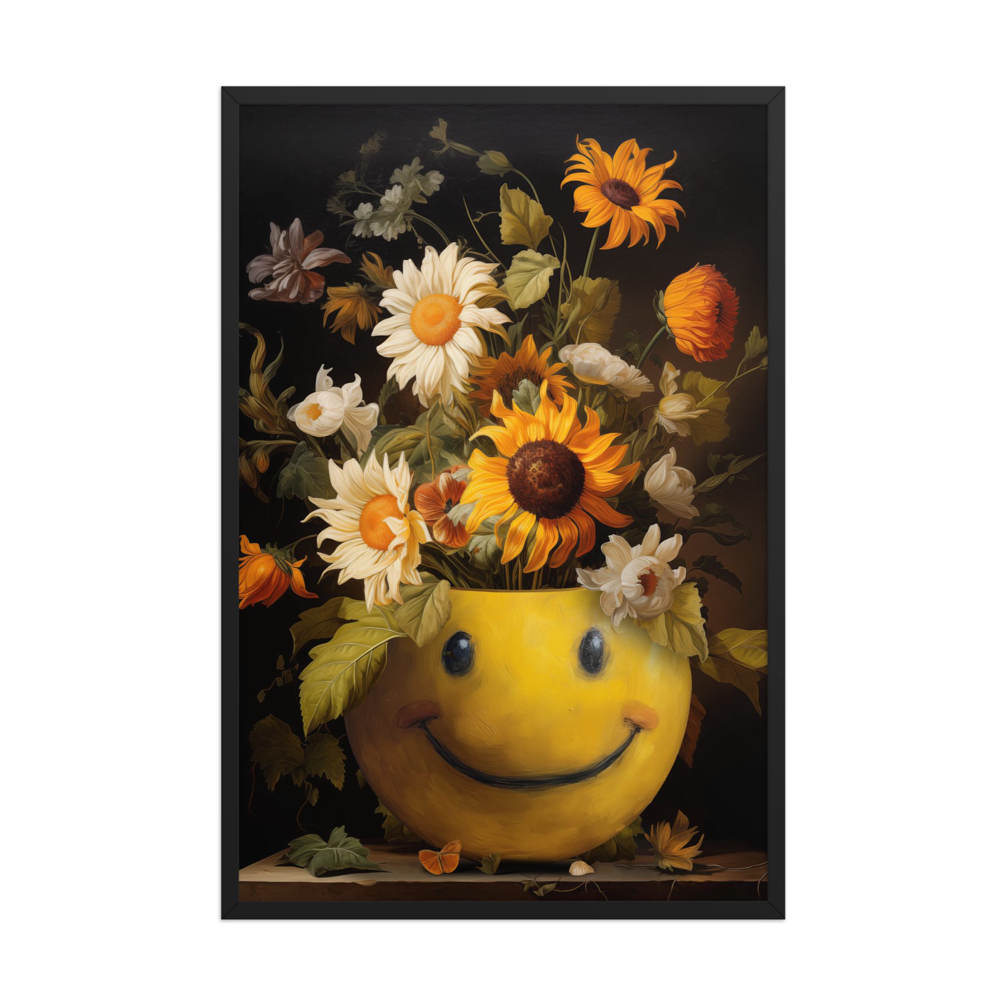 Smiley Vase Framed Art Print