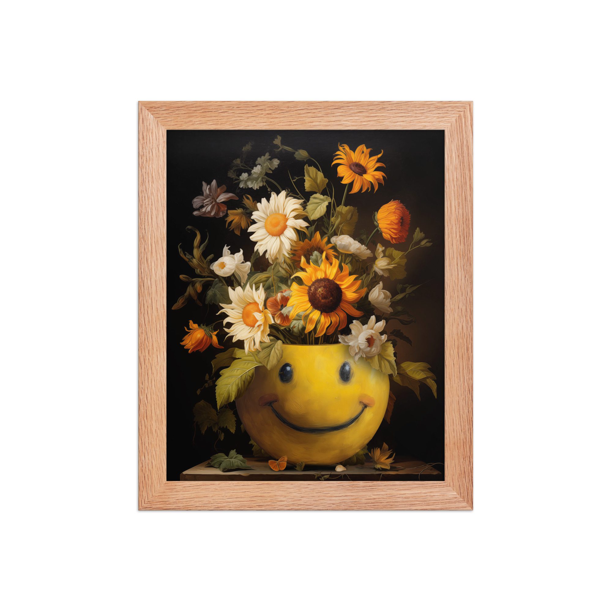 Smiley Vase Framed Art Print