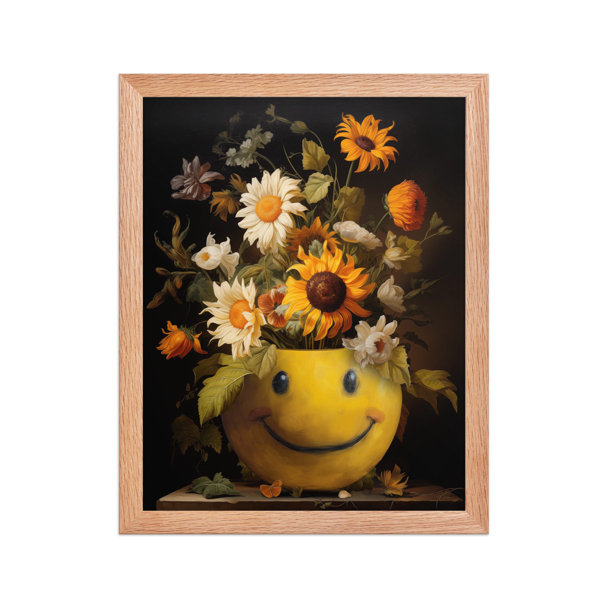 Smiley Vase Framed Art Print