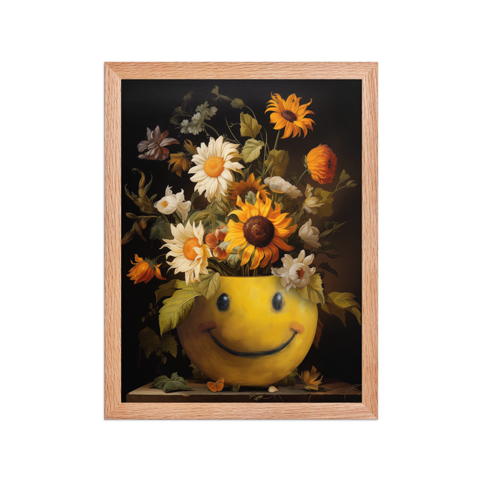 Smiley Vase Framed Art Print