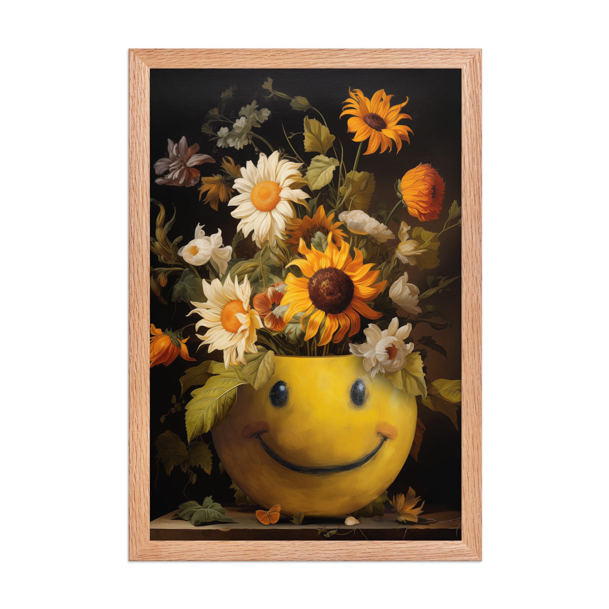 Smiley Vase Framed Art Print