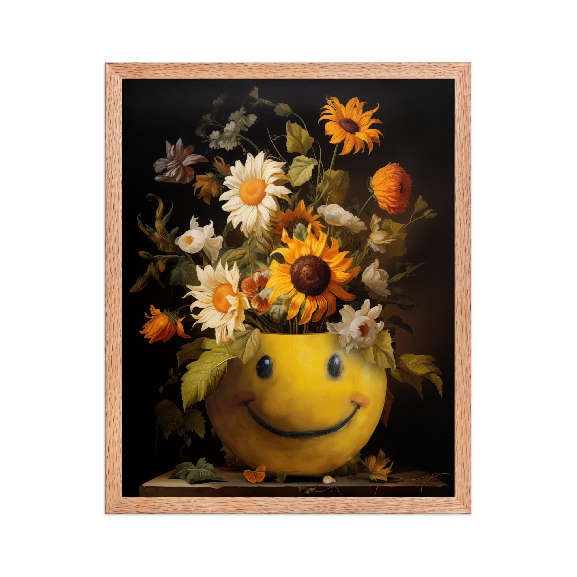 Smiley Vase Framed Art Print